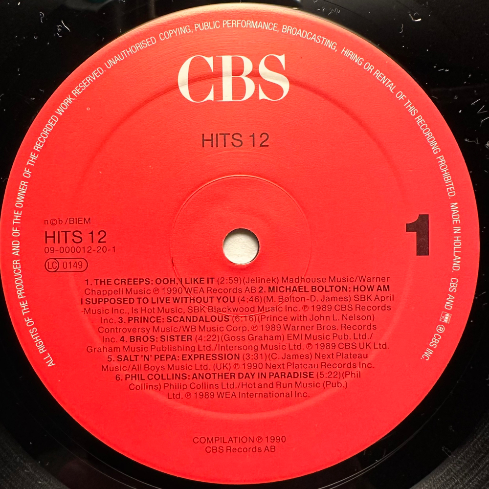 Сборник Hits 12 2LP (Голландия 1990г.)