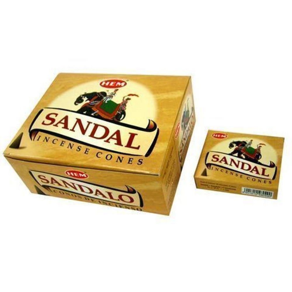 HEM Sandal (Sandalo) Благовоние-конус Сандал, 10 шт