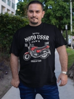 Футболка принт мотоцикл Ява СССР