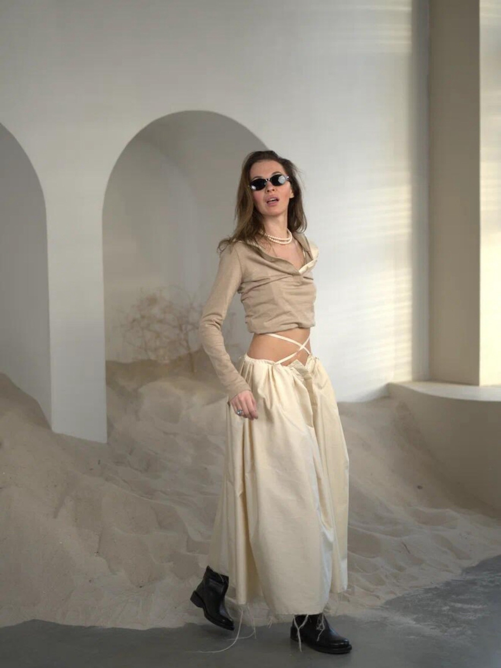 Юбка-платье из тафты 100% натуральный шелк