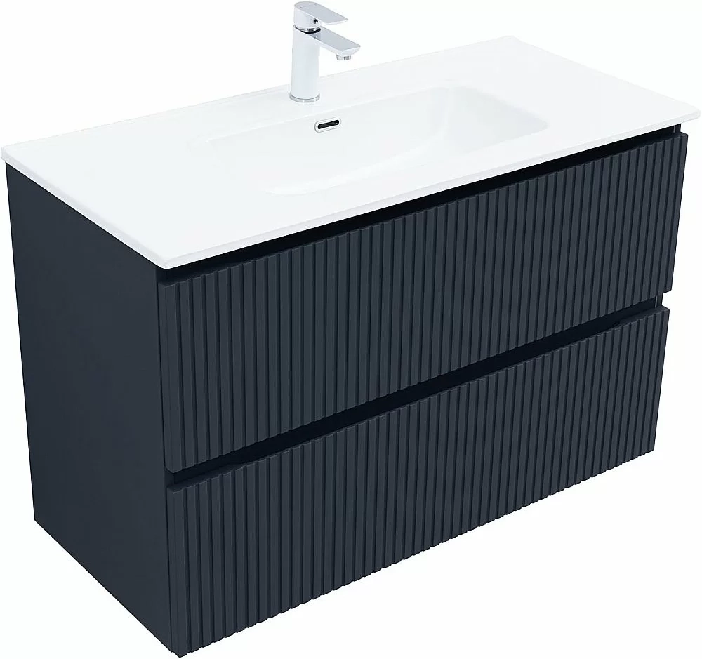 Тумба с раковиной Aquanet Джейн (Flat) 335431/330426 100 маренго