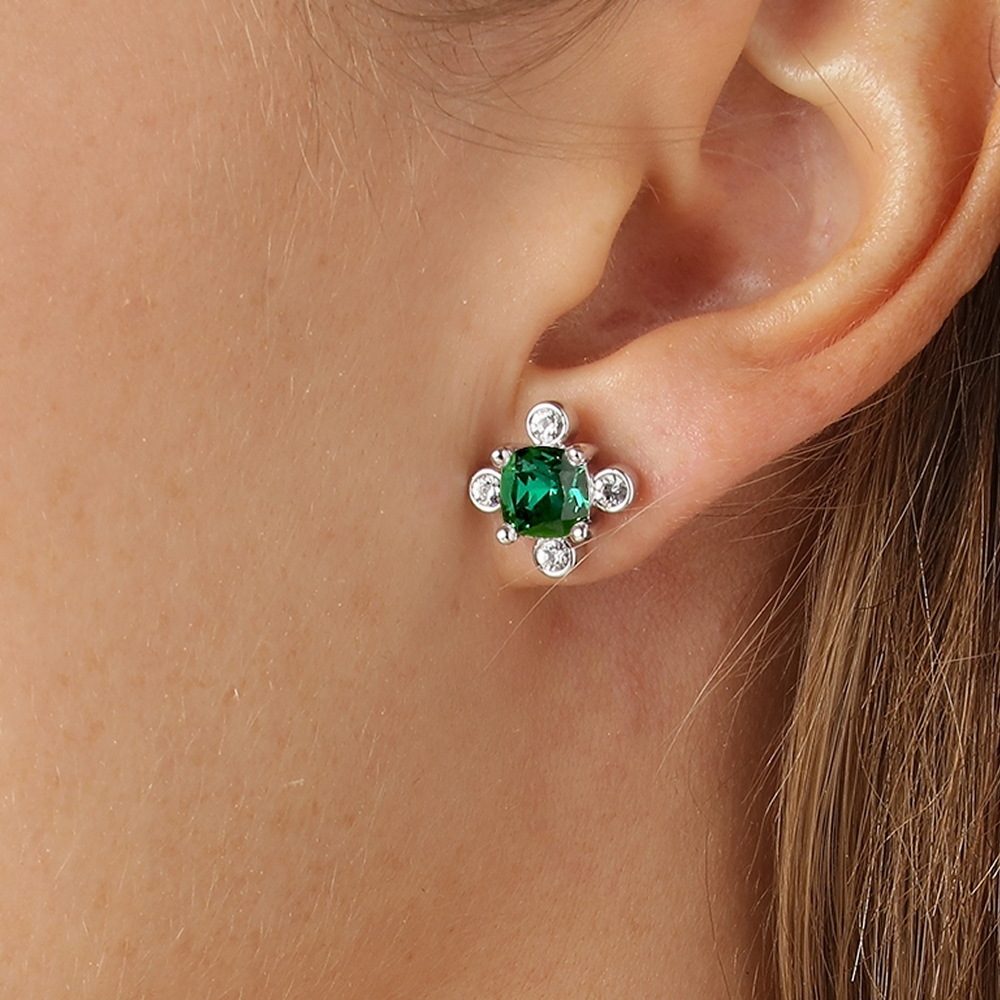 Серьги Dyrberg Kern GIGI SS EMERALD GREEN 430049