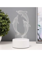 Светильник сенсорный «Дельфины» LED 7 цветов USB/от батареек