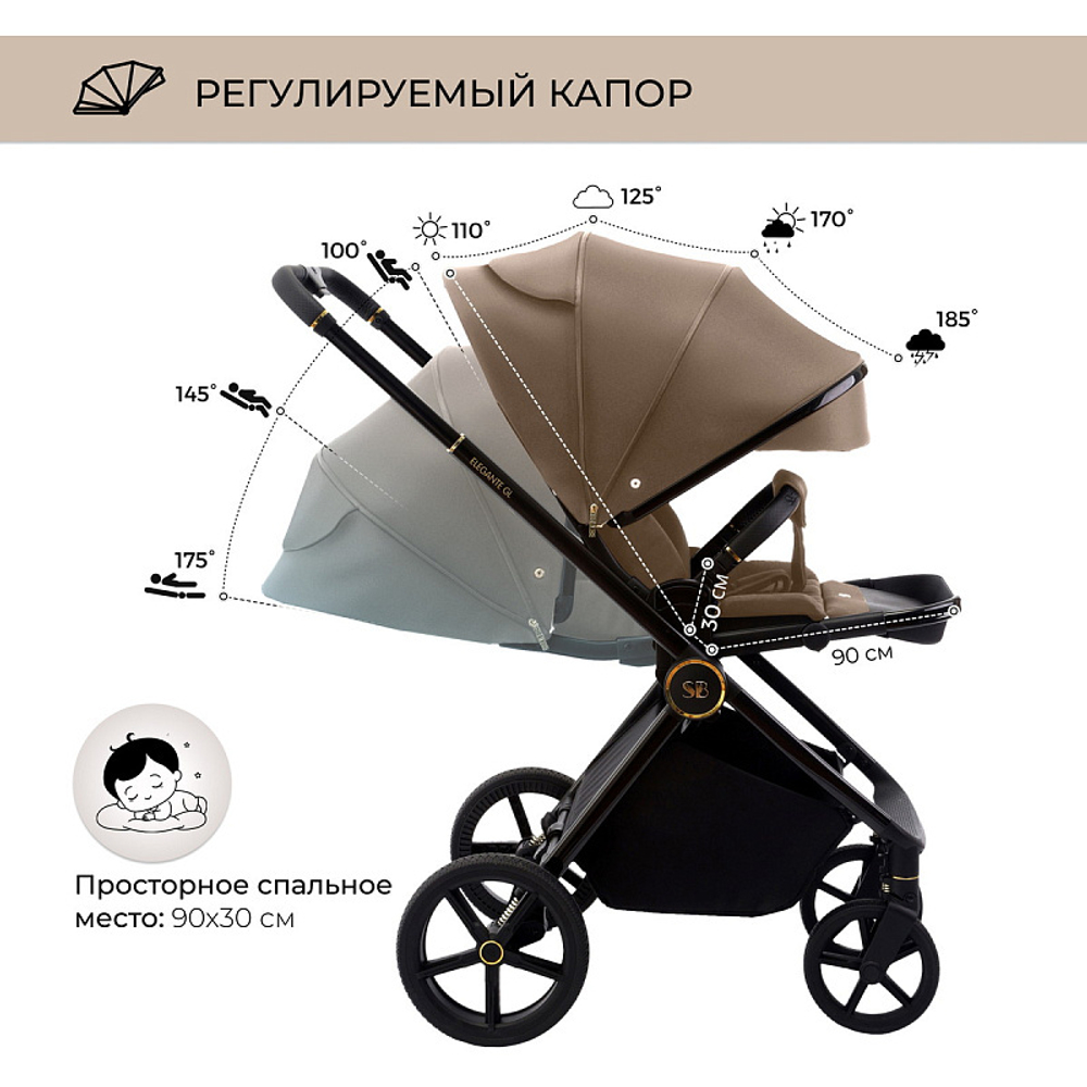 Детская коляска Sweet Baby Elegante 2 в 1 427211