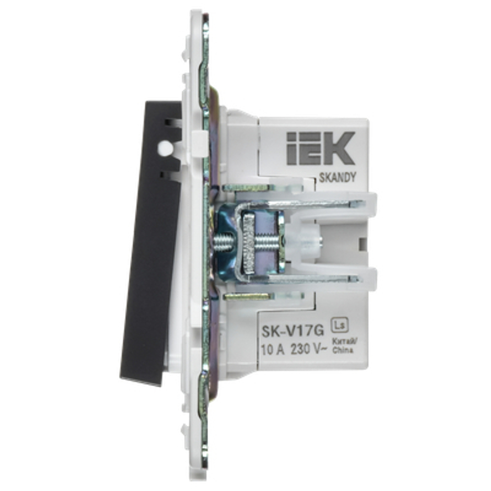 SKANDY Кнопка звонка с индикацией для отелей 10А SK-V17G графит IEK
