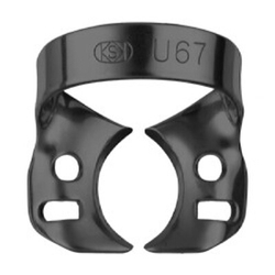 Кламп коффердам №U67 c черным покрытием для моляров KSK (Dentech, Япония). Купить на kofferdam.pro