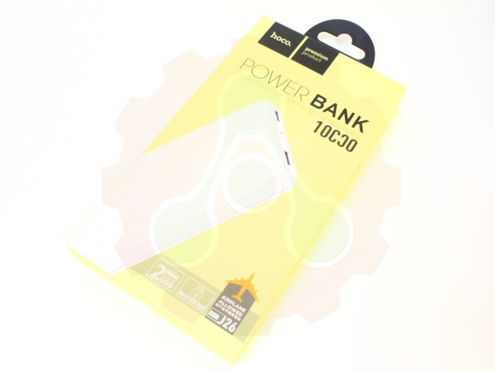 Внешний Аккумулятор (Power Bank) Hoco J26 10000 mAh (5,0V - 2A, 2USB) Белый
