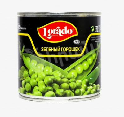Горошек зеленый консервированный Lorado 425 мл