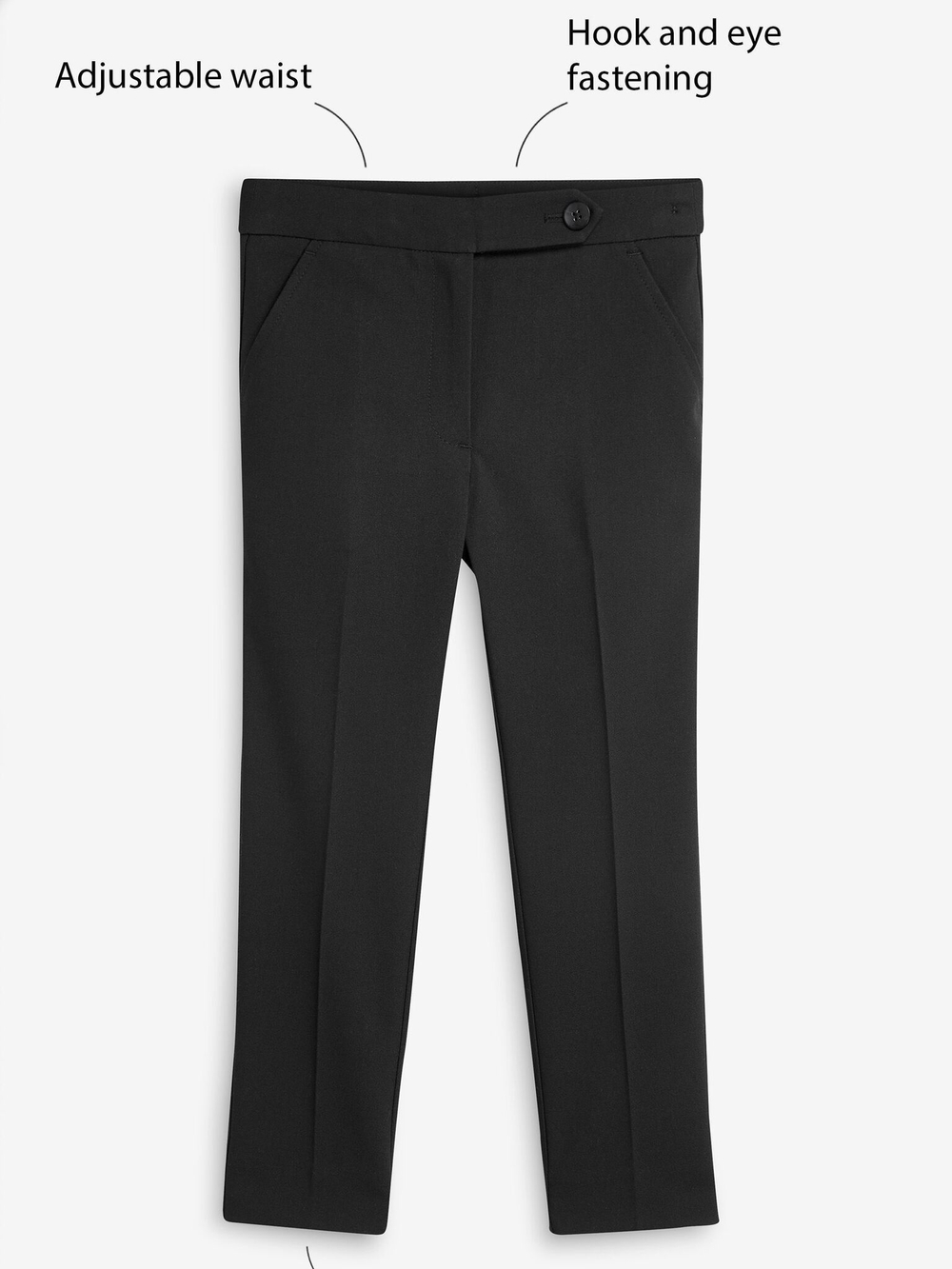 Брюки школьные узкие для девочки Next 305-345, Черный