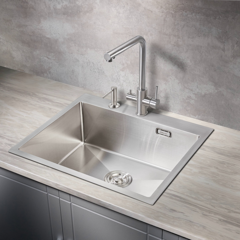 Мойка для кухни MILACIO Denia  59 Steel MC.77490 сталь нержавеющая