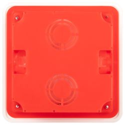 Распаячная коробка ЭРА KRT-92-92-45 скрытой установки красно-белая 92х92х45мм для твердых стен саморезы крышка IP20