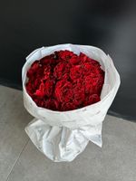 Букет из красной одноголовой розы 25 шт