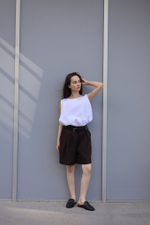 шорты с ремнём, свободного кроя