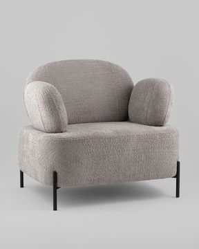 Кресло Кэнди ткань букле светло-серый