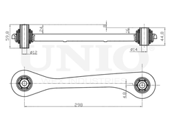 Рычаг подвески поперечный задний правый UNIO SSP-40003