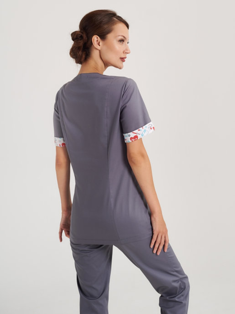 Костюм медицинский Бл-348а+Б-101 ткань Клеон лайт