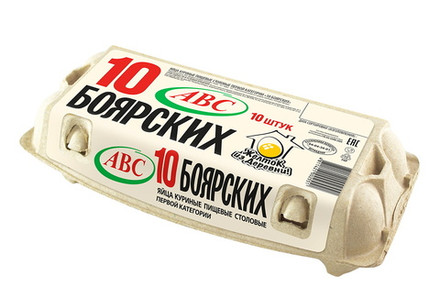 Яйцо куриное столовое "10 Боярских" Желток из деревни 1 сорт 10шт. АВС
