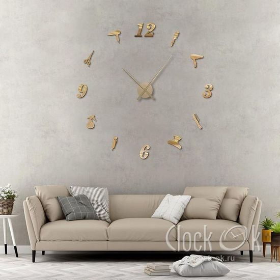 Настенные 3D часы Парикмахер