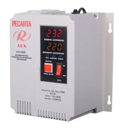 Стабилизатор АСН -500К Ресанта LUX - ДЛЯ КОТЛА ОТОПЛЕНИЯ, настенный от 140В, релейный для защиты техники от замыкания и скачков, для газового котла и дома, с термозащитой