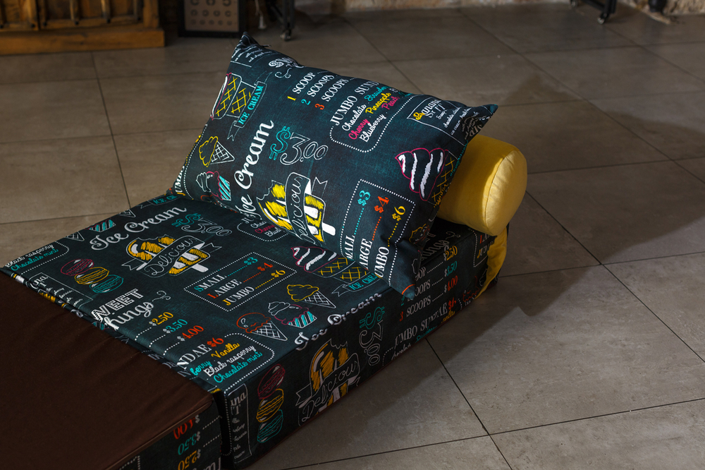 Бескаркасный Диван PuzzleBag Ice Cream L