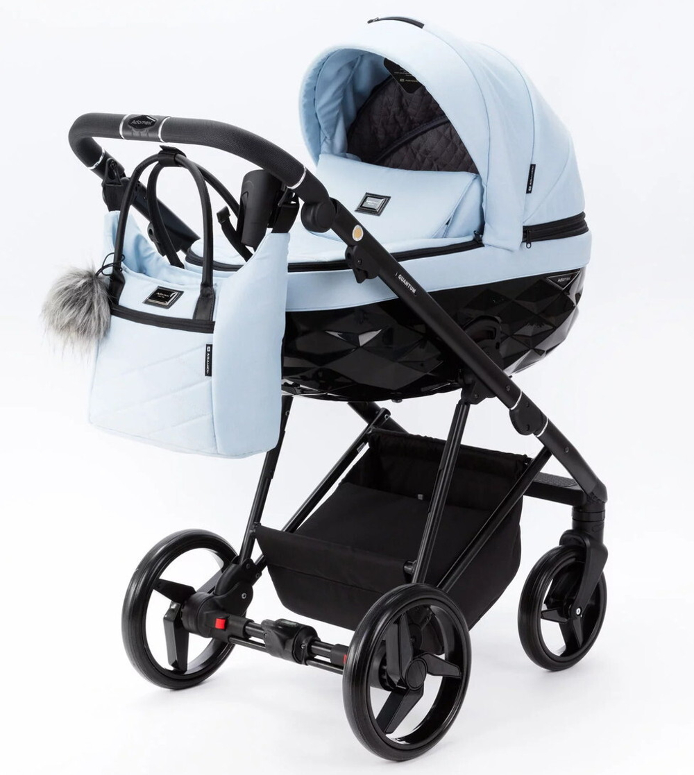 Детская коляска Adamex Quantum 2 в 1 Q-TK25 (ГОЛУБОЙ)