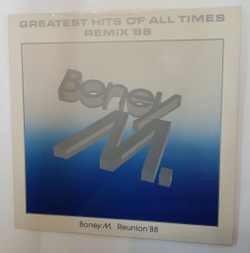 Винтажная виниловая пластинка LP Boney M Reunion 88 Greatest Hits Of All Times (Spain 1988)