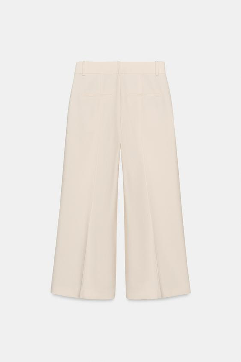 ZARA УКОРОЧЕННЫЕ БРЮКИ СО СТРЕЛКАМИ — ZW COLLECTION, СВЕТЛО-БЕЖЕВЫЙ