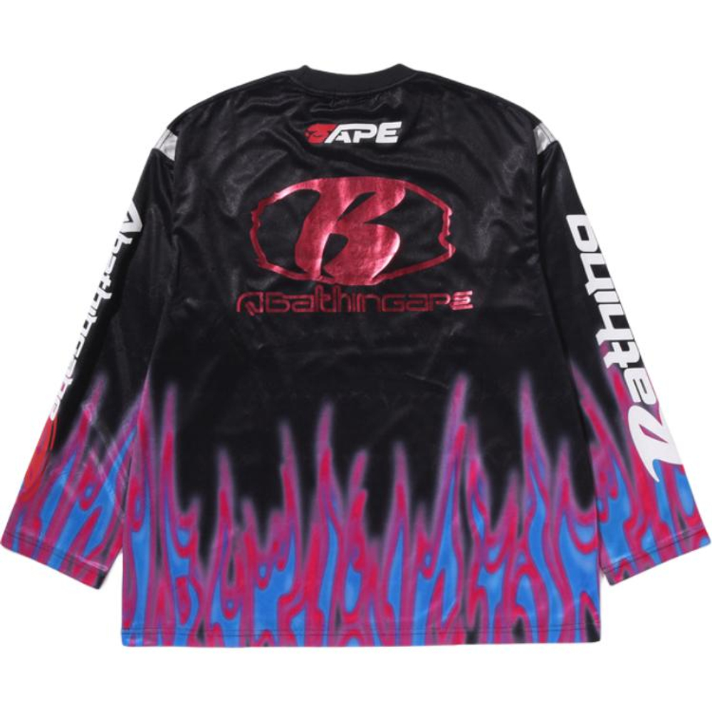 A Bathing Ape Bathing Ape Flame Pattern Лонгслив Футболка