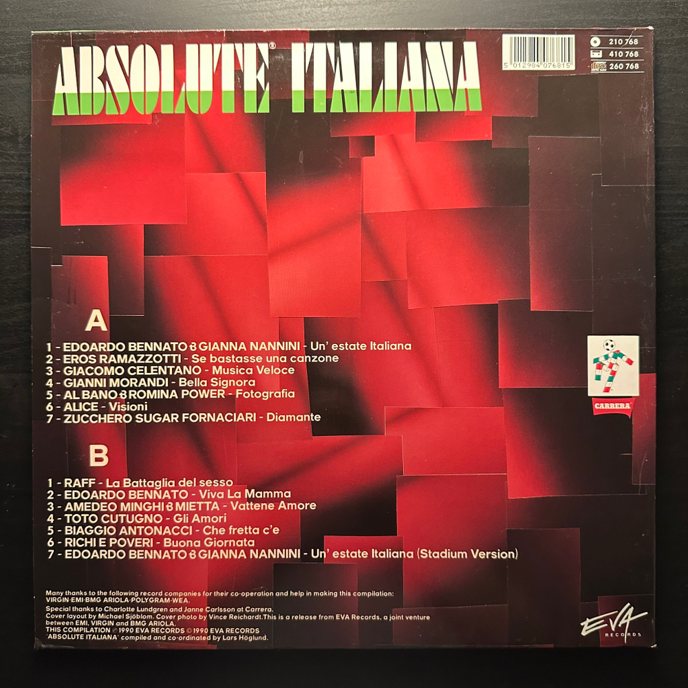 Сборник Absolute Italiana (Скандинавия 1990г.)