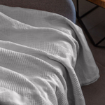 Плед серый 180х190 хлопок 100%