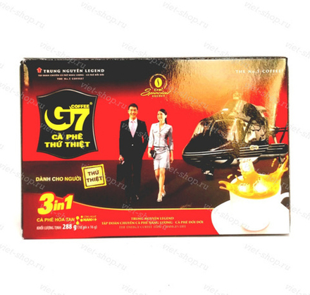 Вьетнамский растворимый кофе G7 3 в 1, Original, 18 пак.