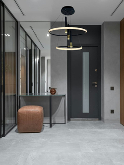 Светильник подвесной светодиодный Lanbos, LED 80 Вт, черный с золотом