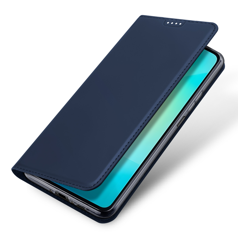 Чехол книжка из PU кожи синего цвета от Dux Ducis для Samsung Galaxy A26 5G, серия Skin Pro Series Case