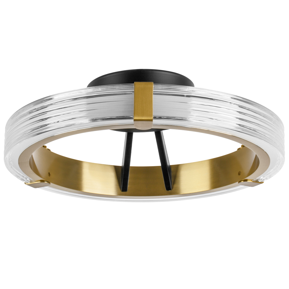 736041 Люстра ROTONDA 21W LED 1053LM 180G ЧЕРНЫЙ/ЛАТУНЬ 3000K