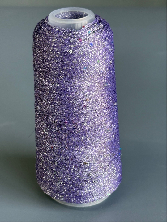 Пряжа Siyue Lurex Sequins пайтка 1,5 мм (22/сирень голография), 1800м/50гр