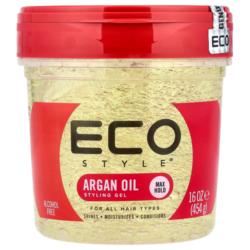 Eco Style, гель для укладки волос, для всех типов волос, аргановое масло, 454 г (16 унций)