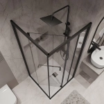 Душевой уголок Niagara Nova NG-6835-34BLACK 100х100 стекло прозрачное/профиль черный матовый