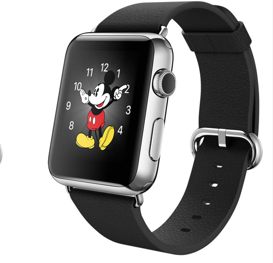 Часы смарт Apple Watch 42мм (черный кожаный с классической пряжкой)