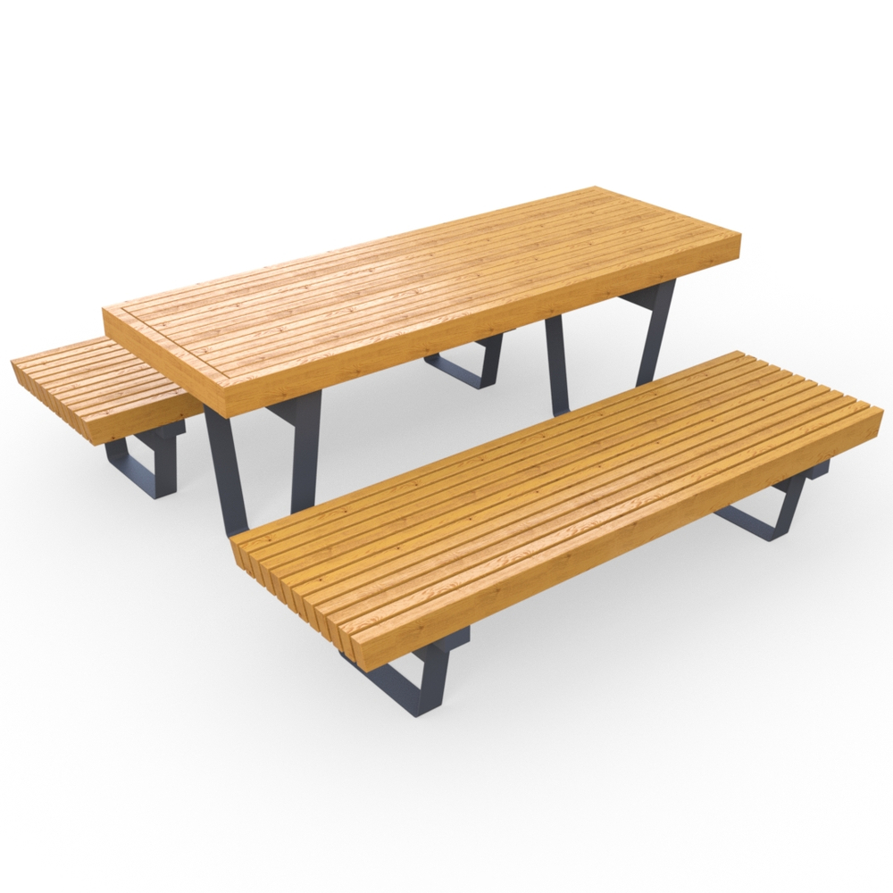 Стол уличный с лавками Rail Road 02