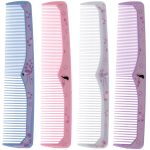 Расческа комбинированная «Fashion hair - Цветочный рай», микс 4 цвета, 22*4,5см