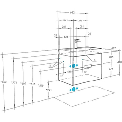 Тумба под раковину Акватон Оливия 70 подвесная Грей/Дуб Ойстер