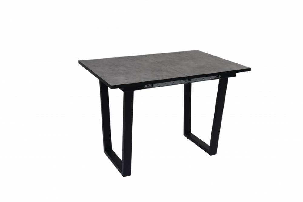 Стол Мир стульев Саен 8 раскладной, Черный/Бетон