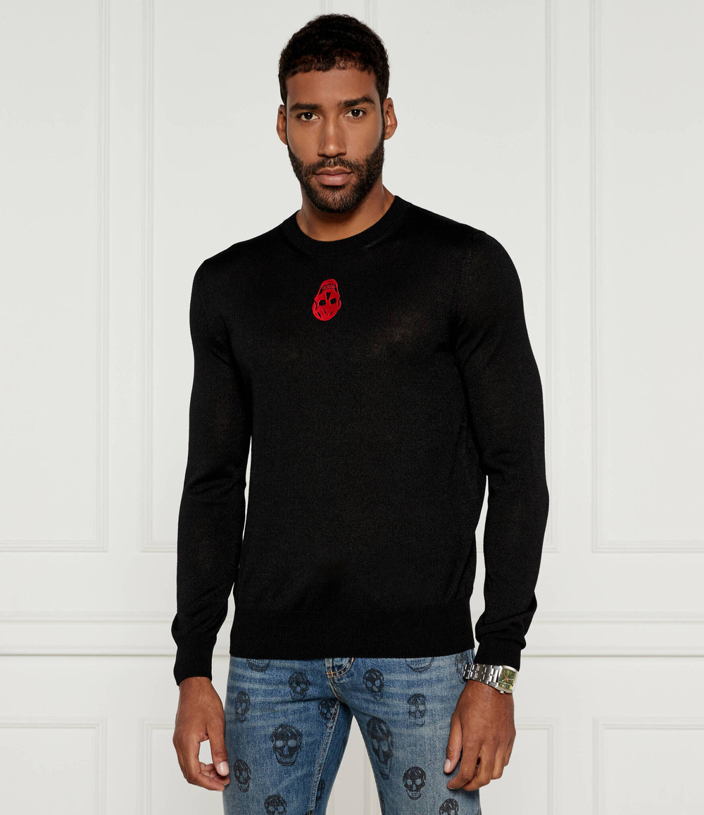 Шерстяной свитер JUMPER Alexander McQueen - черный(807302 Q1BBY)