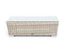 "Капучино" журнальный столик из искусственного ротанга, цвет бежевый