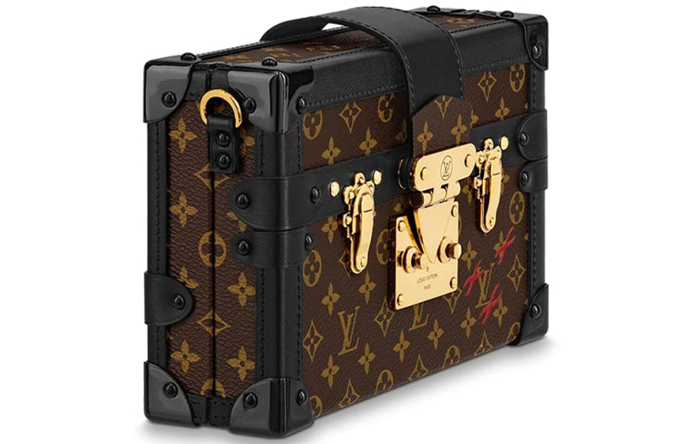 LOUIS VUITTON Petite Malle Monogram Black/Brown