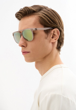 Спортивные очки HILX Valkyrie Matt Milky Light Brown / Gold Mirror Polarized Lens