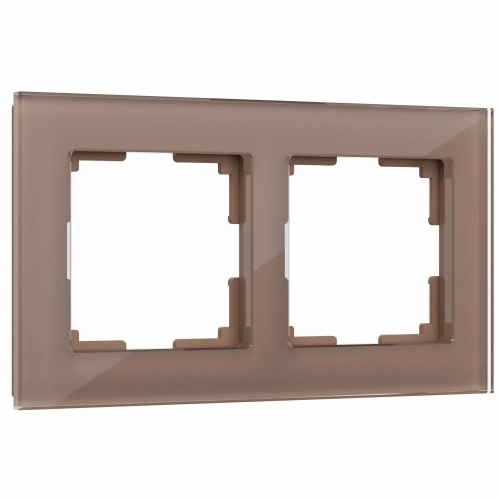 Рамка на 2 поста Favorit (латте, стекло) W0021142