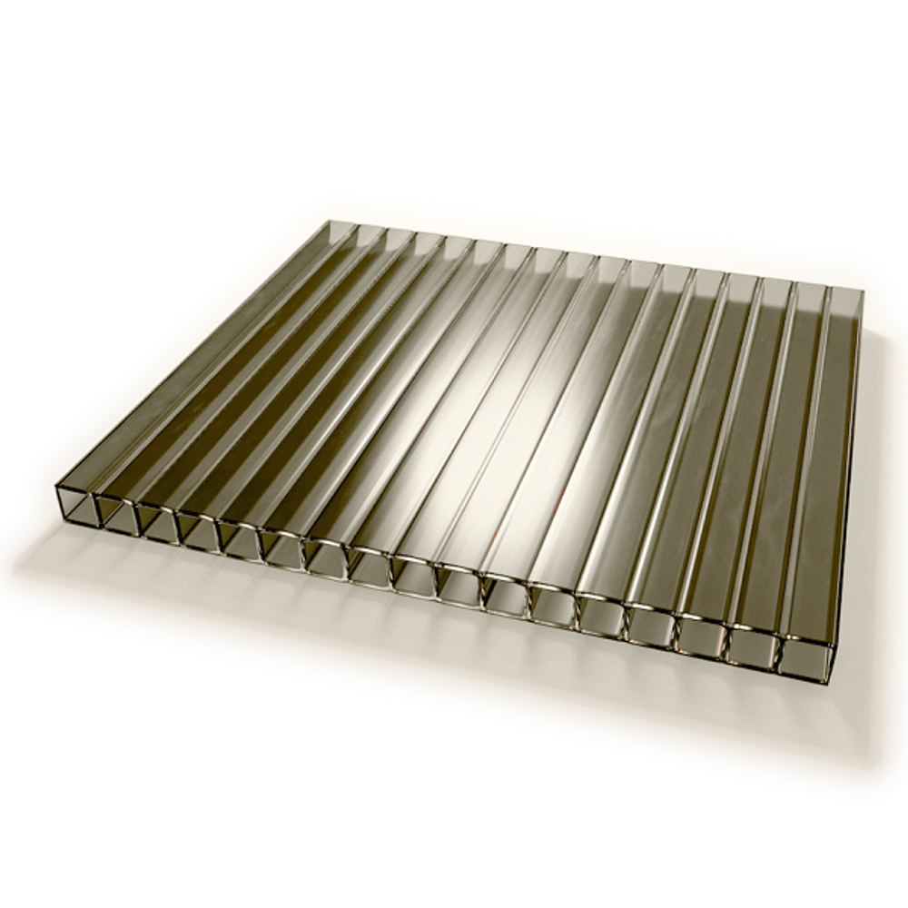 Поликарбонат сотовый Woggel бронзовый 16 мм 2,1х12 м