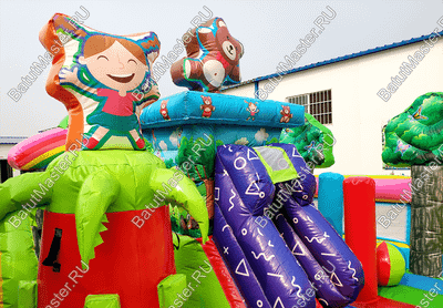 Коммерческий батут "Мишки и дети", размер 10*6*5 м