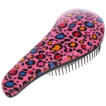 Расческа массажная компактная «Perfection», принт леопард розовый, 18.5*8см (коробка PVC)●